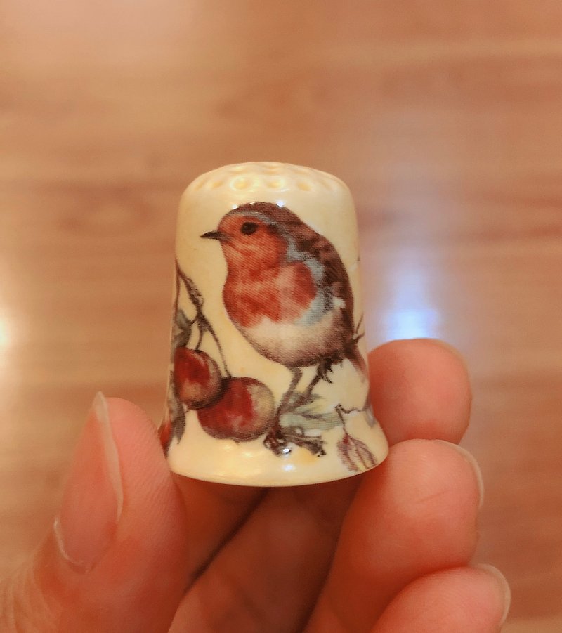 British antique thimble collection bird series G - Items for Display - Porcelain 