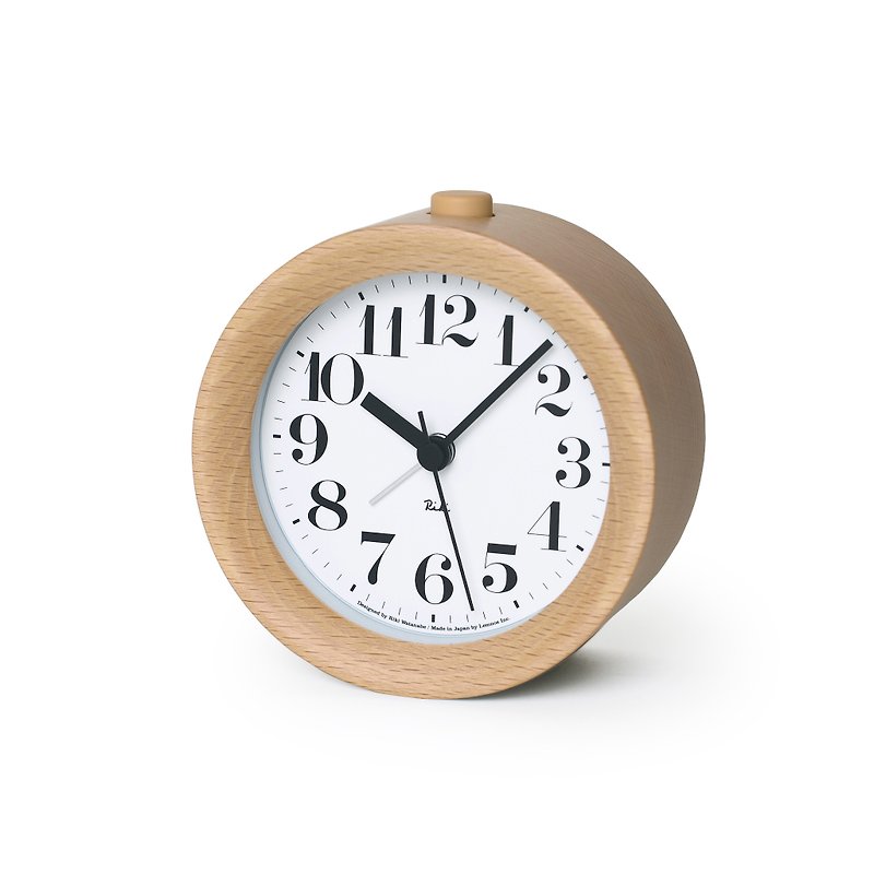 Lemnos Riki Alarm Clock - Natural - Clocks - Wood Khaki