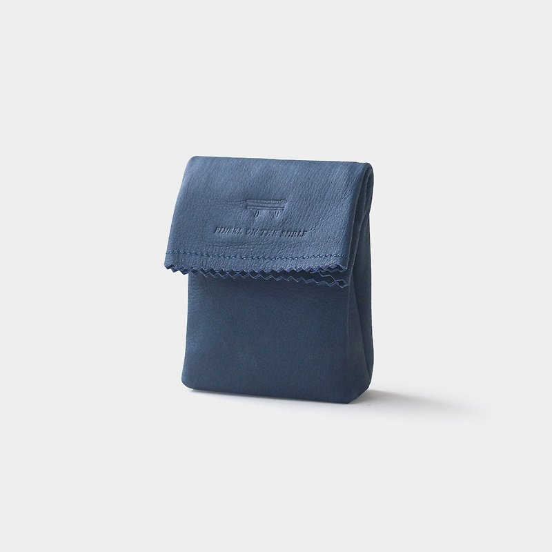 paper key pouch : navy - Other - Genuine Leather Blue