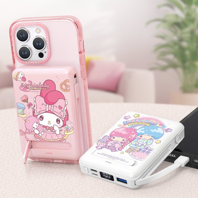GARMMA 三麗鷗家族 磁吸帶線五合一行動電源 38.5Wh - 行動電源/充電線 - 其他金屬 紅色