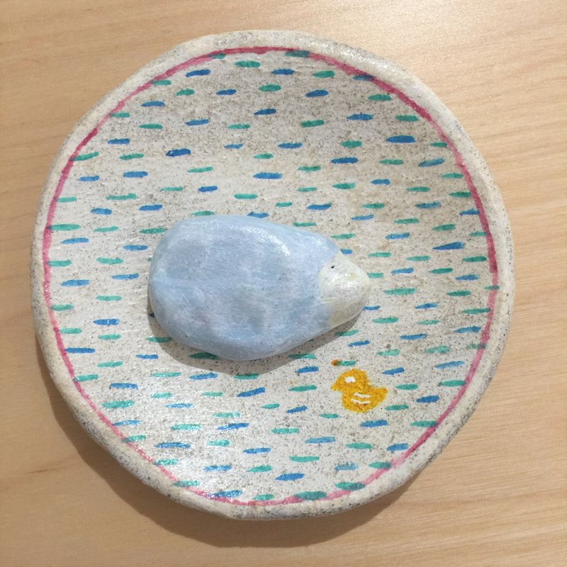 童趣。灰灰水豚手繪別針(手工別針) - 胸針 - 黏土 灰色