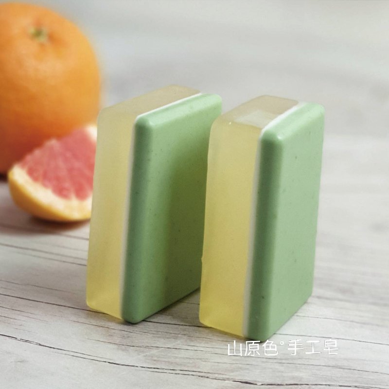 [fruity grapefruit] essential oil soap transparent soap/bath soap/grapefruit/handmade soap/citrus aroma/ - สบู่ - วัสดุอื่นๆ 