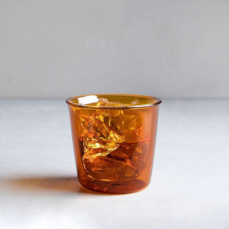 Japan KINTO CAST AMBER amber double-layer glass 250ml - Cups - Glass Orange