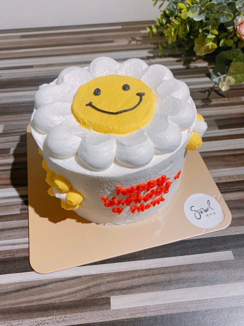 Korean customized cake sun flower sunflower birthday cake cake birthday birthday customized - เค้กและของหวาน - อาหารสด 