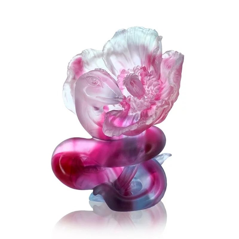 Liulicongfang LIULI I have a big flower, a spring breeze to the Year of the Snake, zodiac signs, poppies - Items for Display - Colored Glass Purple