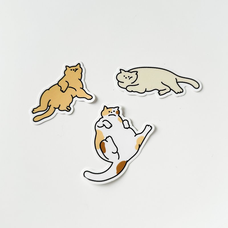 Very Fat Cats | Matte Transparent Stickers - สติกเกอร์ - กระดาษ หลากหลายสี