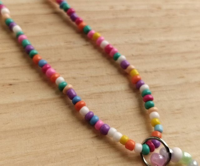 紫とピンクのガラスビーズネックレス 楽天市場】【当店さらにP＋5倍！】本日限定最大1,000円クーポン