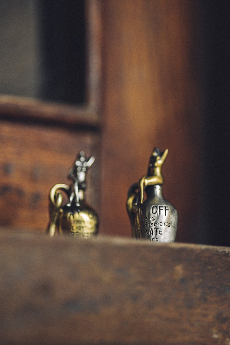 Other Metals Keychains - Wine Bottle Nude Women's Bronze Charm