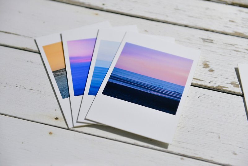 Sea handmade postcards - four sets of subscripts - การ์ด/โปสการ์ด - กระดาษ ขาว