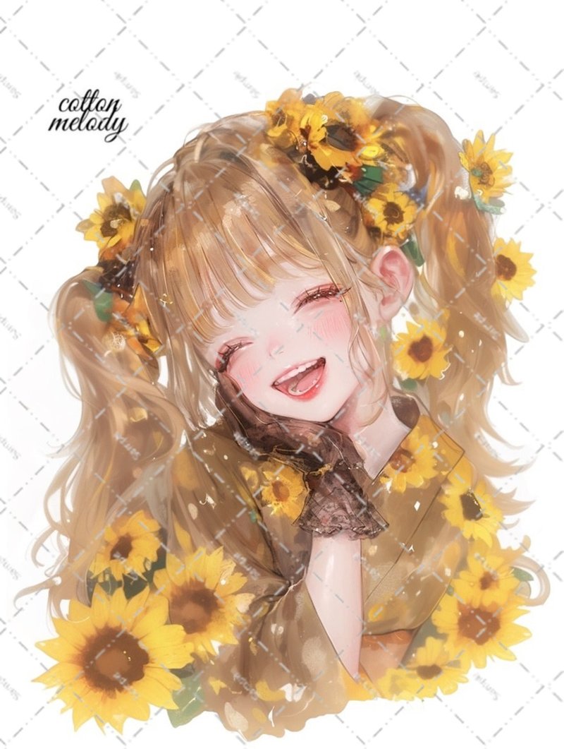 original sticker no.6128 人物ステッカー オリジナルステッカー 人物ステッカー 女の子ステッカー オリジナル人物ステッカー - 貼紙 - 紙 