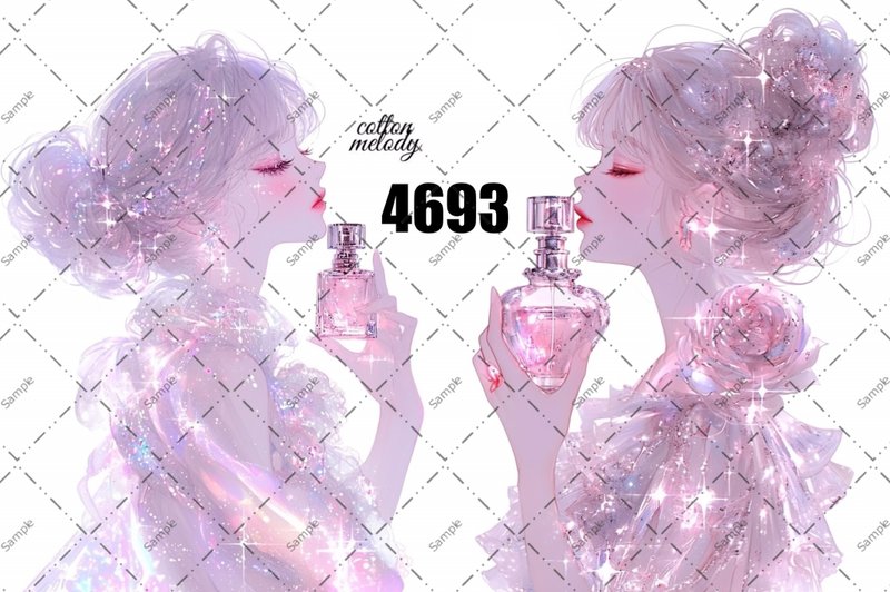 original sticker no.4693 人物ステッカー オリジナルステッカー オリジナル人物ステッカー 装飾ステッカー cotton melody - 貼紙 - 紙 