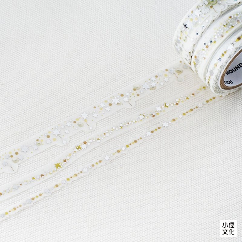 【ROUND TOP】Yano design Foil-pressed Washi Tape-Star (YD-MK-111) - Washi Tape - Paper Silver