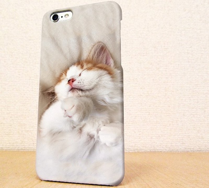 (Free shipping) iPhone case GALAXY case ☆ The cat which takes a nap - Phone Cases - Plastic White