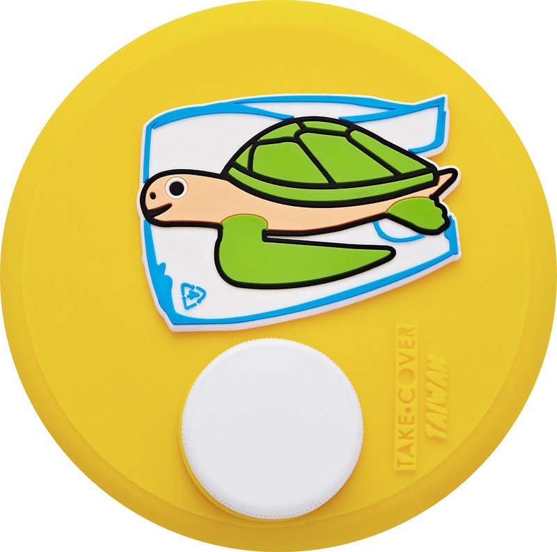 [Take lids and 2 ice cup lids] -Protect turtles from straws-themed ice cup lids - แก้ว - ซิลิคอน หลากหลายสี