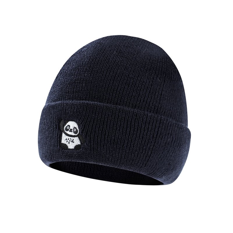 熊貓 Charlotte 冷帽/ 針編帽 (軍藍色) - 帽子 - 壓克力 藍色