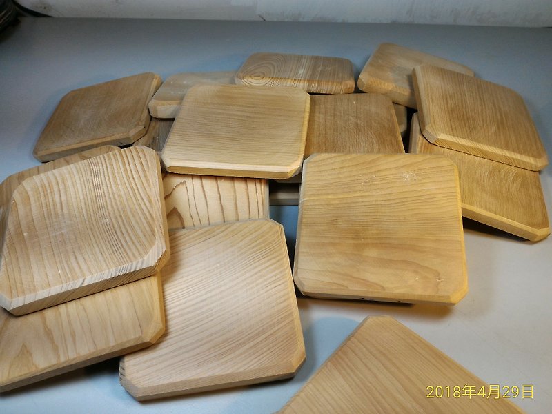 ~ Old material new works ~ Taiwan coaster 10X10 cm - Coasters - Wood 