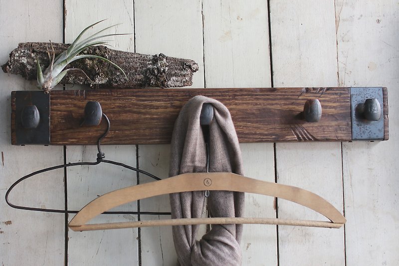 Mountain Order Page-[Tiezhilu] Railroad Nail Coat Hook - Items for Display - Wood Transparent