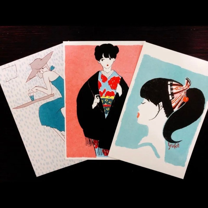 retro illustration postcard - Cards & Postcards - Paper 