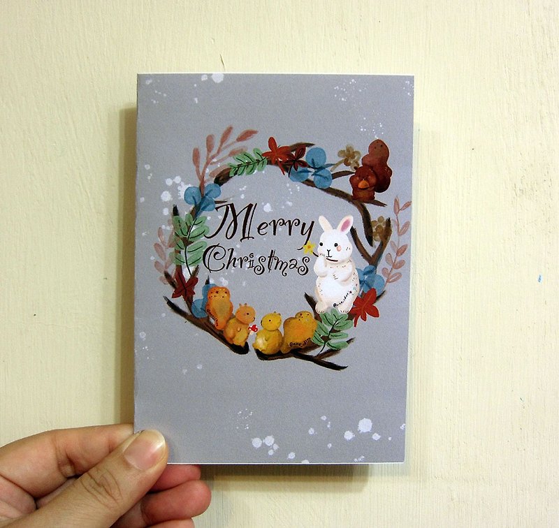 Fast Shipping Christmas Card Wreath Type - Cards & Postcards - Paper Gray