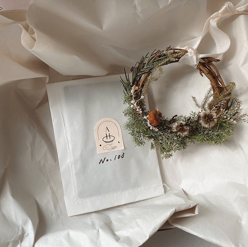 [Christmas gift box] Ah ji puânn // lé-but Christmas wreath gift box can be matched with earrings