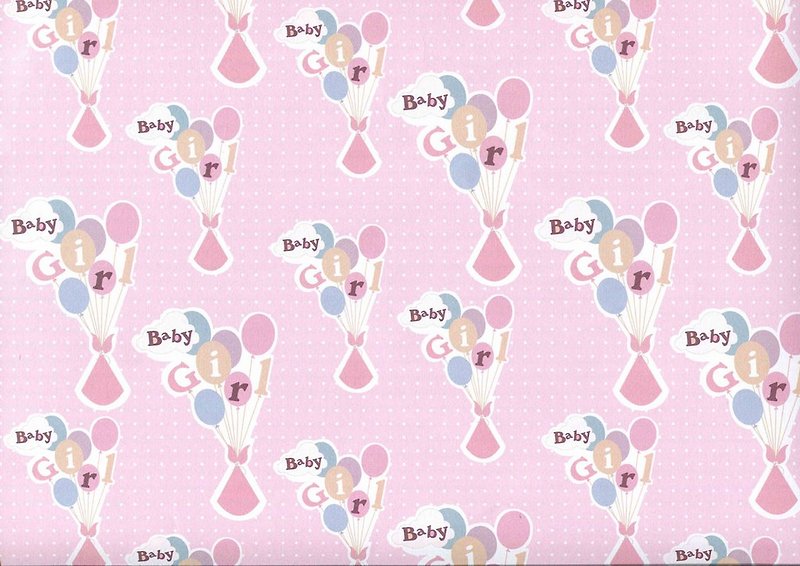 baby girl｜UK包裝紙 - 包裝材料 - 紙 粉紅色