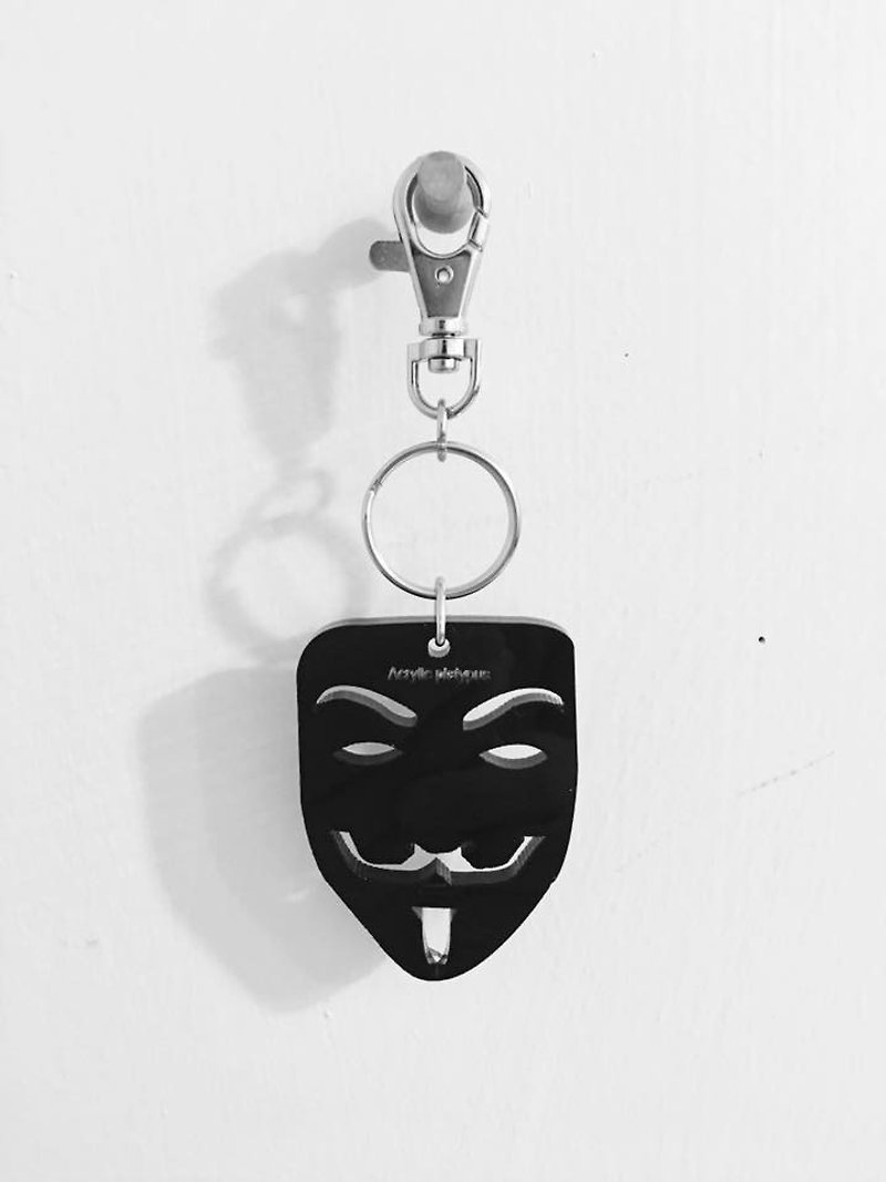 Lectra duck ▲ ▲ mask necklace / keychain / dual-use \ threw a postcard dogs and cats - Necklaces - Acrylic 