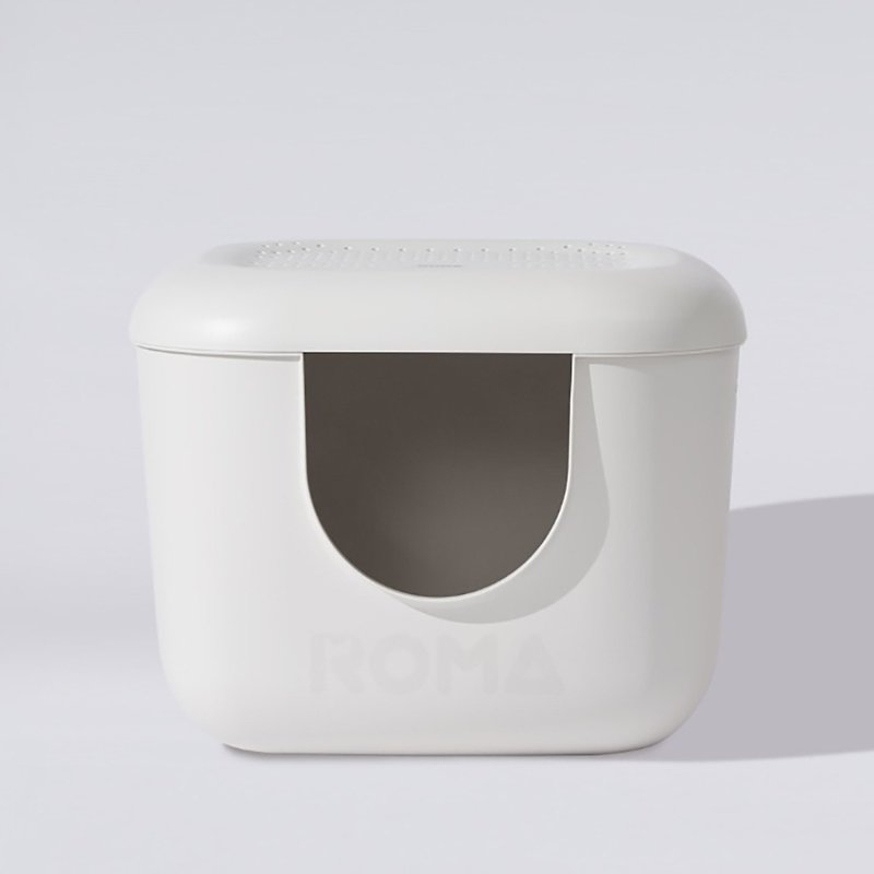 South Korea ROMA Rome CUBE cube super giant cat litter box - Cat Litter & Cat Litter Mats - Plastic White