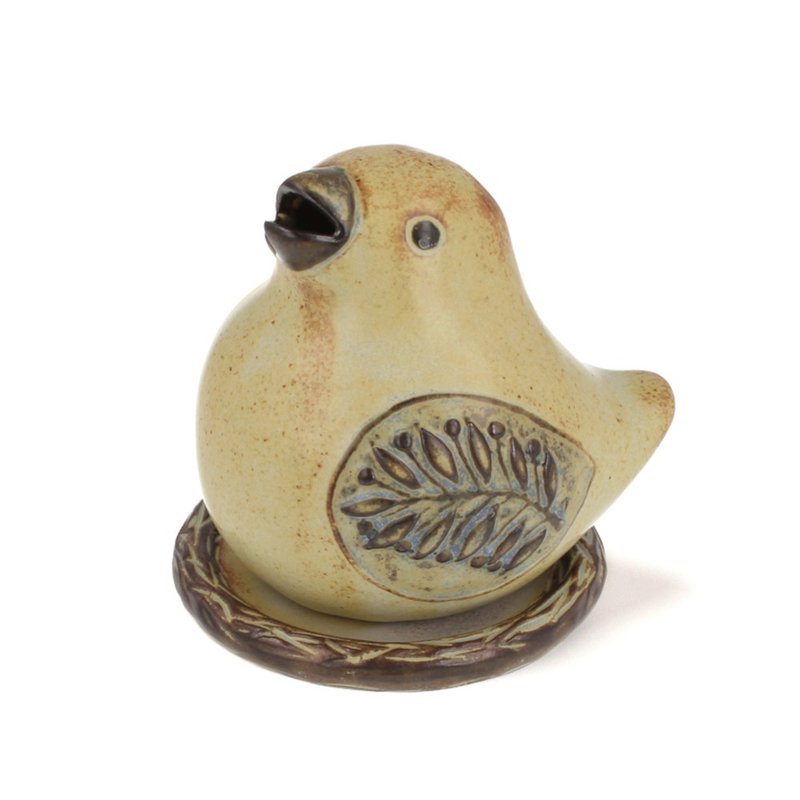 Japanese [Shoeido] Incense Burner [Little Bird] - Fragrances - Porcelain 