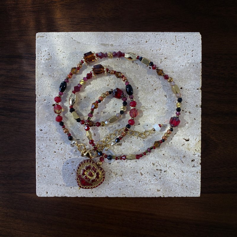 Atelier Pluton實驗序號 | PL481 - 項鍊 - 玻璃 紅色