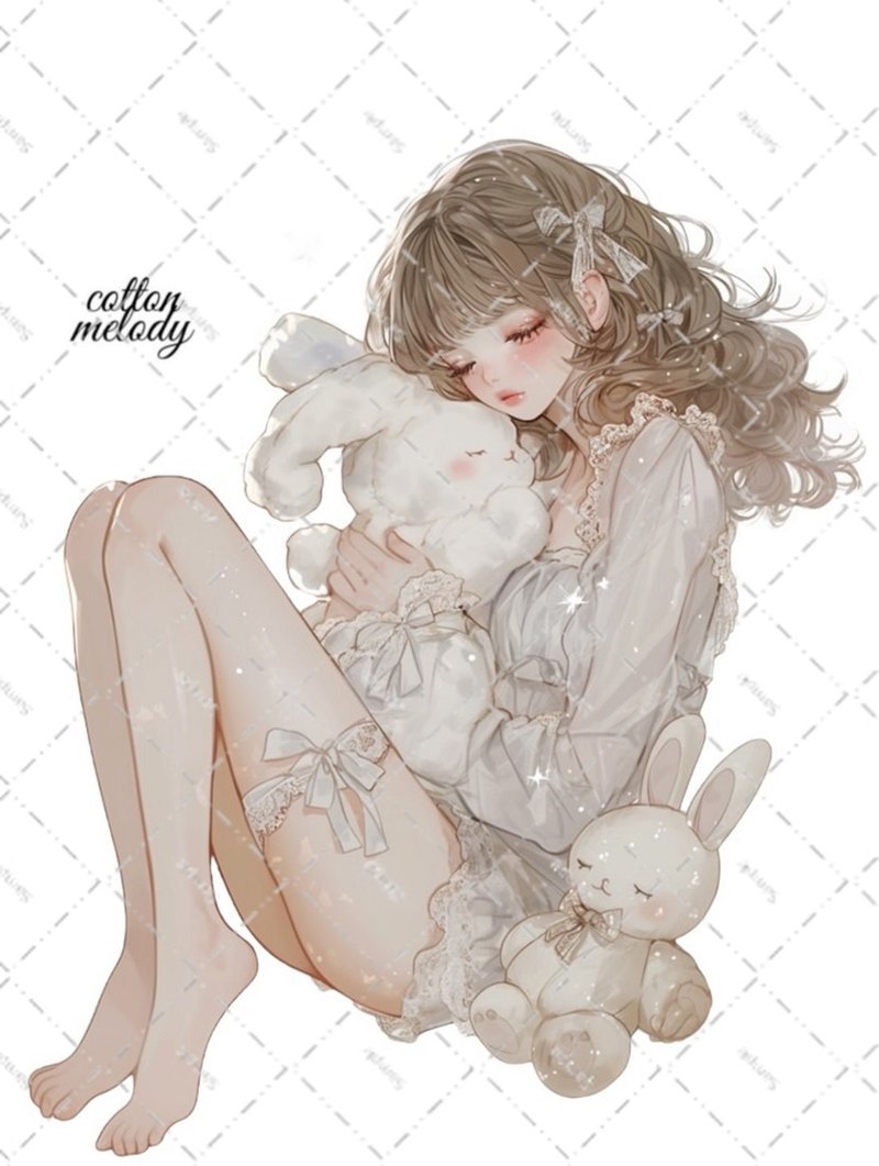 original sticker no.5729 人物ステッカー オリジナルステッカー 人物ステッカー 女の子ステッカー オリジナル人物ステッカー - 貼紙 - 紙 
