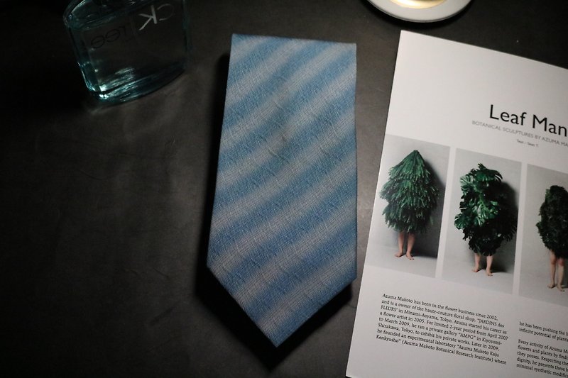 Fruit green large stripe business tie formal men's necktie - Ties & Tie Clips - Silk Green