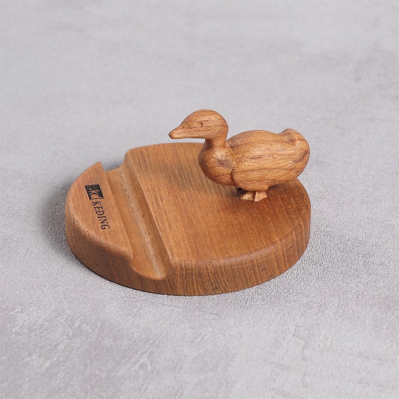 KD Wood Décor Items | Wooden Phone and Card Stand_Pixiu _ Yippie _Gifts、Pho - Phone Stands & Dust Plugs - Wood Brown