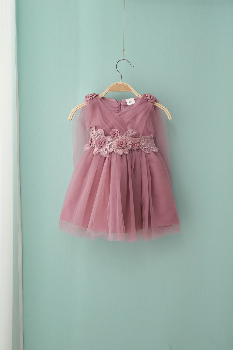 HAO.HAO kids Greek Goddess Tulle Skirt - Lotus Purple - ชุดเด็ก - วัสดุอื่นๆ สึชมพู