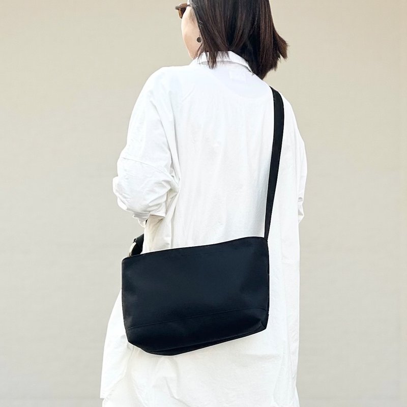 DRIFTER-S Black Water-Repellent Cordura Nylon Shoulder Bag - Messenger Bags & Sling Bags - Nylon Black