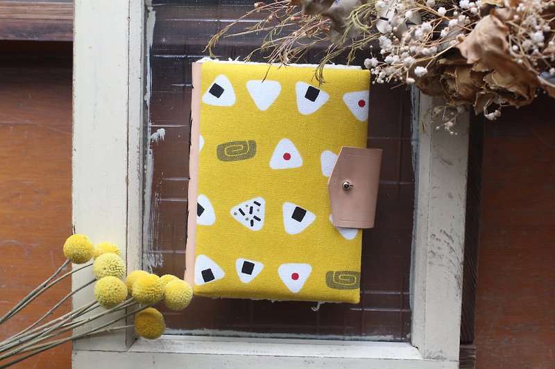 Yellow rice ball Jun handmade notebook / diary / notepad / photo album / account / leather / leather book back / Christmas gift / exchange gifts - Notebooks & Journals - Paper Yellow