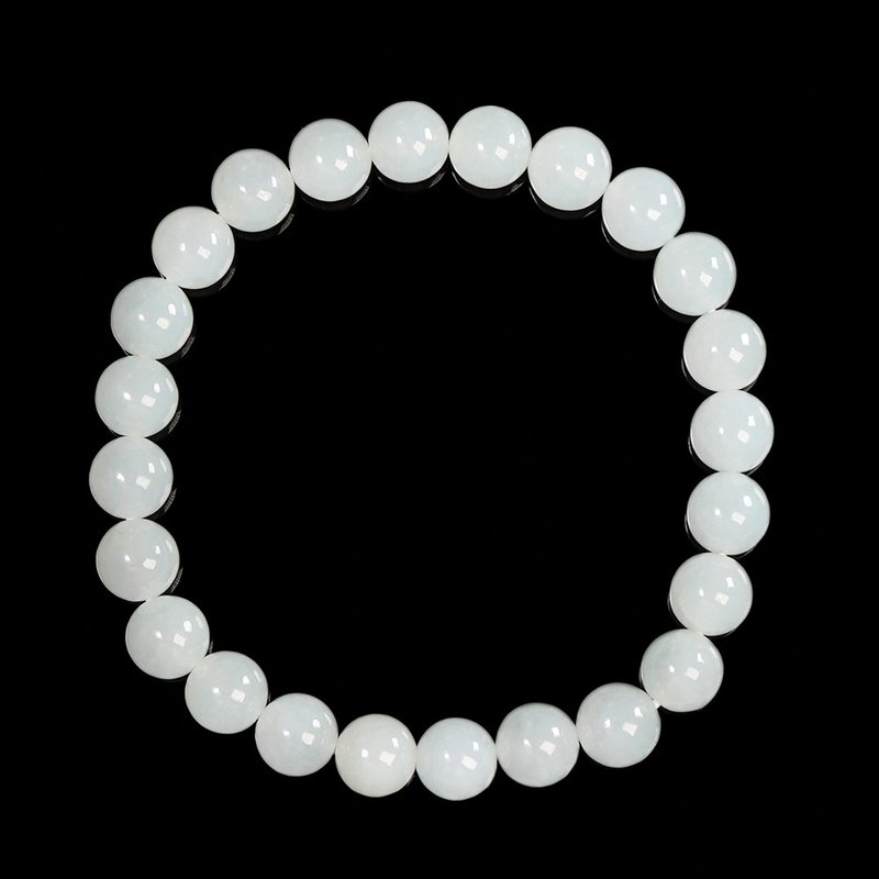 【正佳珠寶】翡翠 高品冰糯種 淺冰紫綠 7mm 天然A貨翡翠手珠 - 手鍊/手環 - 半寶石 多色