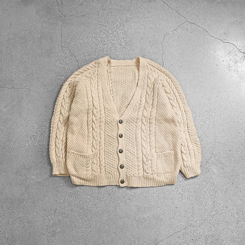 Aran Sweater Fisherman Sweaters - สเวตเตอร์ผู้หญิง - ขนแกะ ขาว