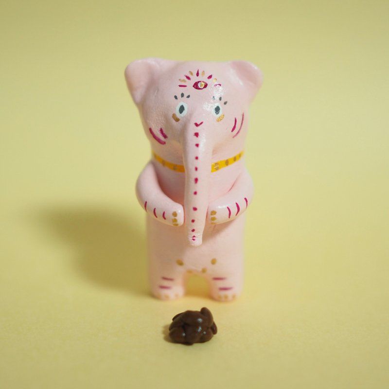 Elephant - Stuffed Dolls & Figurines - Clay Pink