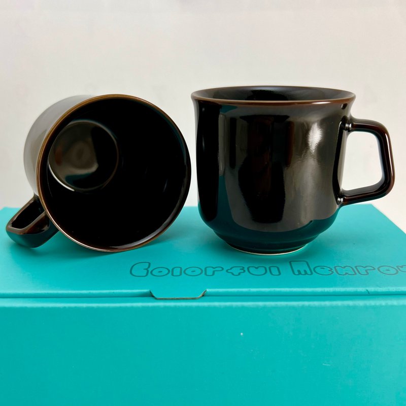 【Large Kiln】Colorful Junhei Tianmu Coffee Cup (115cc Style-2pcs/box) - Mugs - Porcelain 