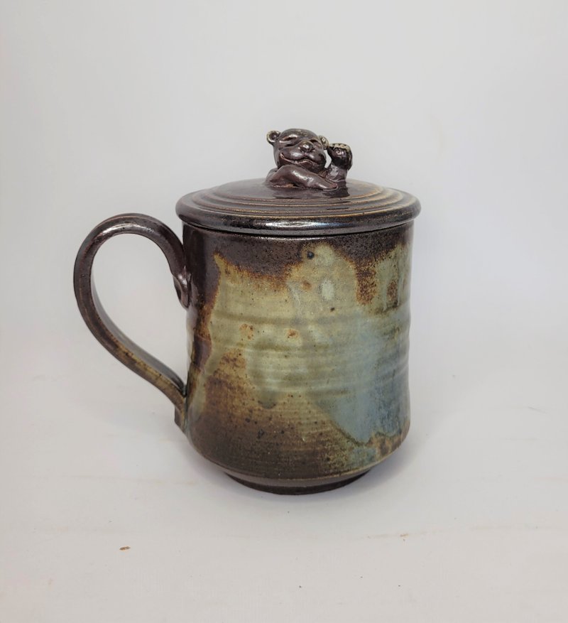 虎虎生威-生肖動物柴燒泡茶杯 - 茶壺/茶杯/茶具 - 陶 