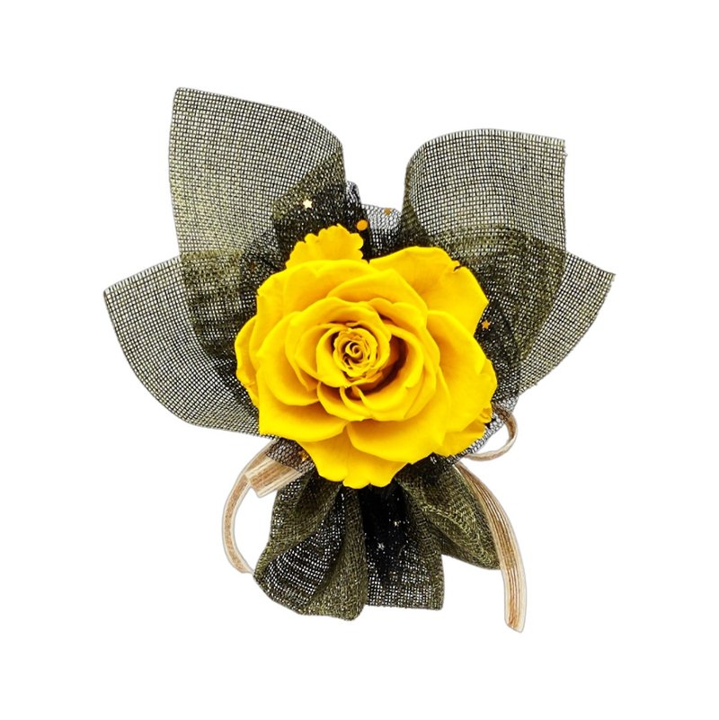 Single Preserved Flower Bouquet - Yellow (Rose) - Dried Flowers & Bouquets - Plants & Flowers Yellow