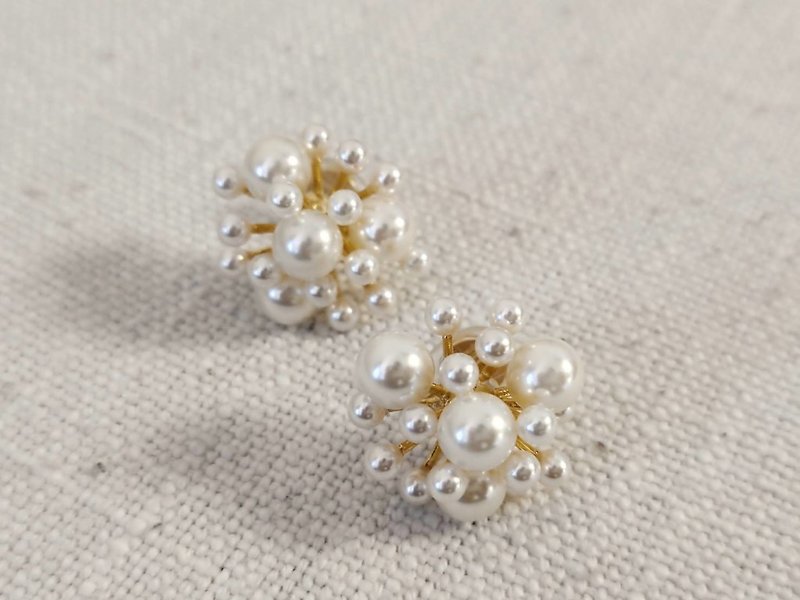 真珠の花|イヤリングのノンホールピアス