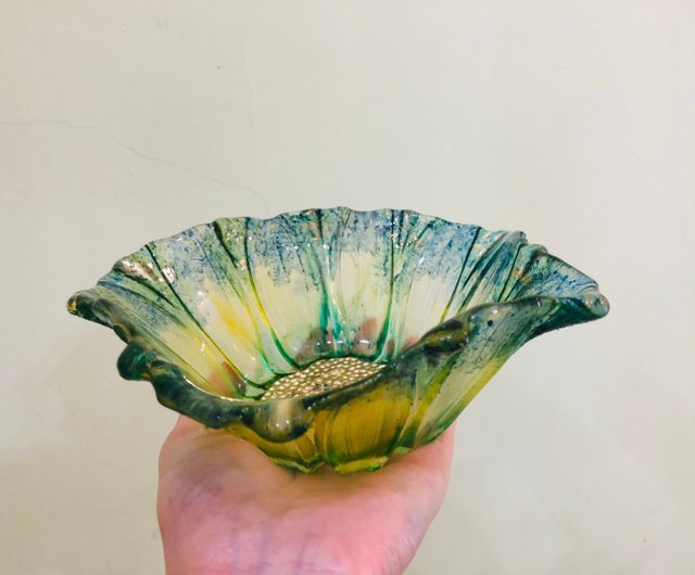 買い誠実 サラダボール ガラス 金箔 手作り｜鉢・ボウル 食器