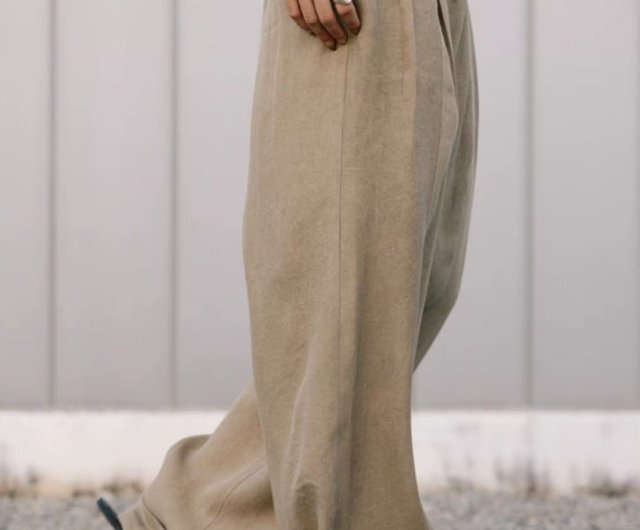 WOMEN'S DRAPE WIDE PANTS