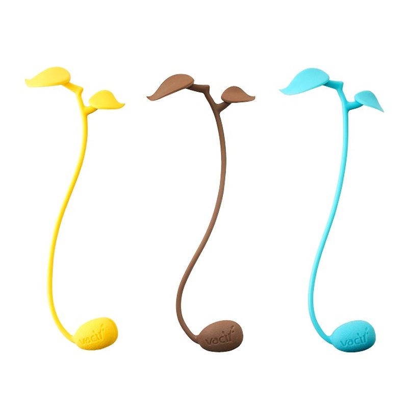 Vacii Sprout Reel-yellow&coffee&turquoise - Cable Organizers - Silicone 