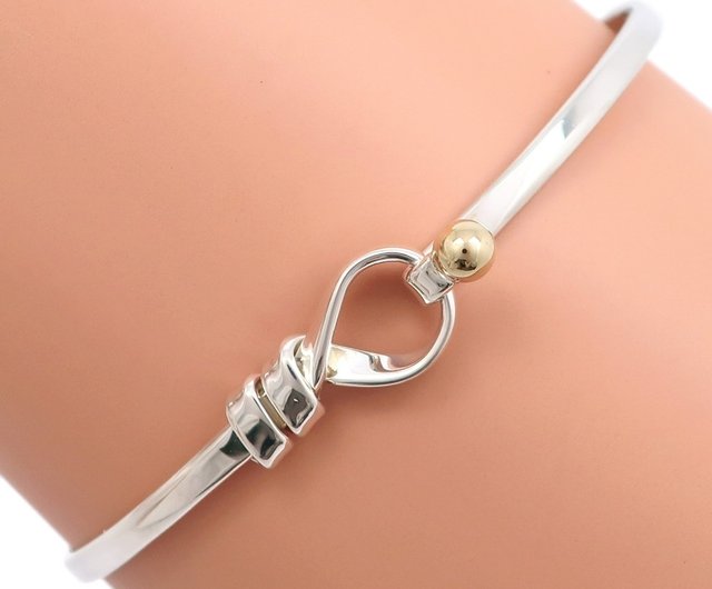 【美品】ティファニー/フックアンドアイ/バングル(ブレスレット) 美品】ティファニー フックアンドアイ バングル ブレスレット