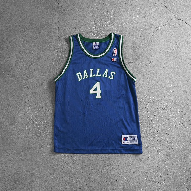 Vintage NBA運動背心 / 古著背心、古著球衣、運動上衣、美式復古 - 男背心 - 棉．麻 藍色