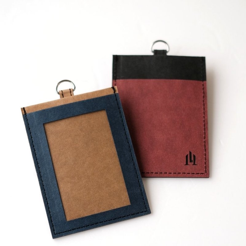 LOGINHEART | Double-sided sensor ID card holder with multiple color matching cards does not interfere with the craftsman's hand-made warranty - ที่ใส่บัตรคล้องคอ - กระดาษ 