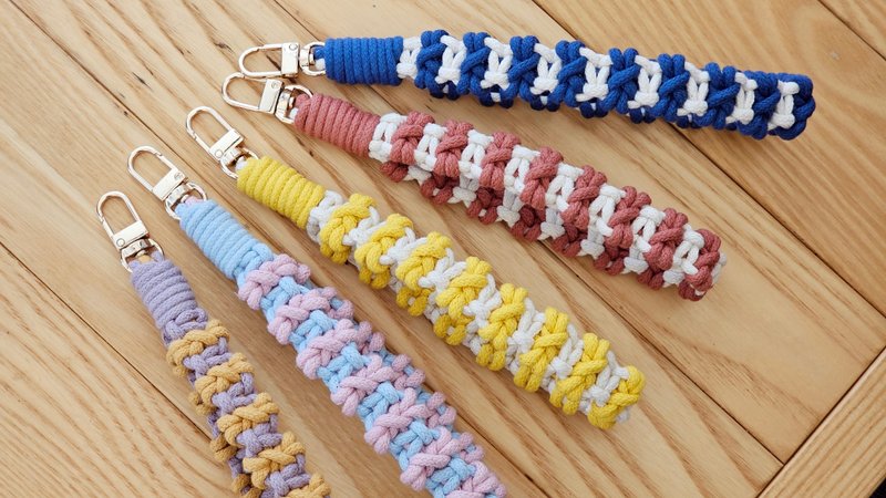 Bow mobile phone rope/lanyard/mobile phone rope braiding/customized wrist style - เชือก/สายคล้อง - ผ้าฝ้าย/ผ้าลินิน 