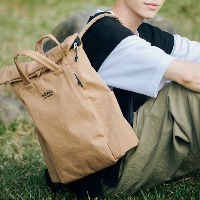 TATE ECO All Day Backpack, Carrying Backpack for 14 inch MacBook Pro(Teak Brown) - Backpacks - Eco-Friendly Materials Brown